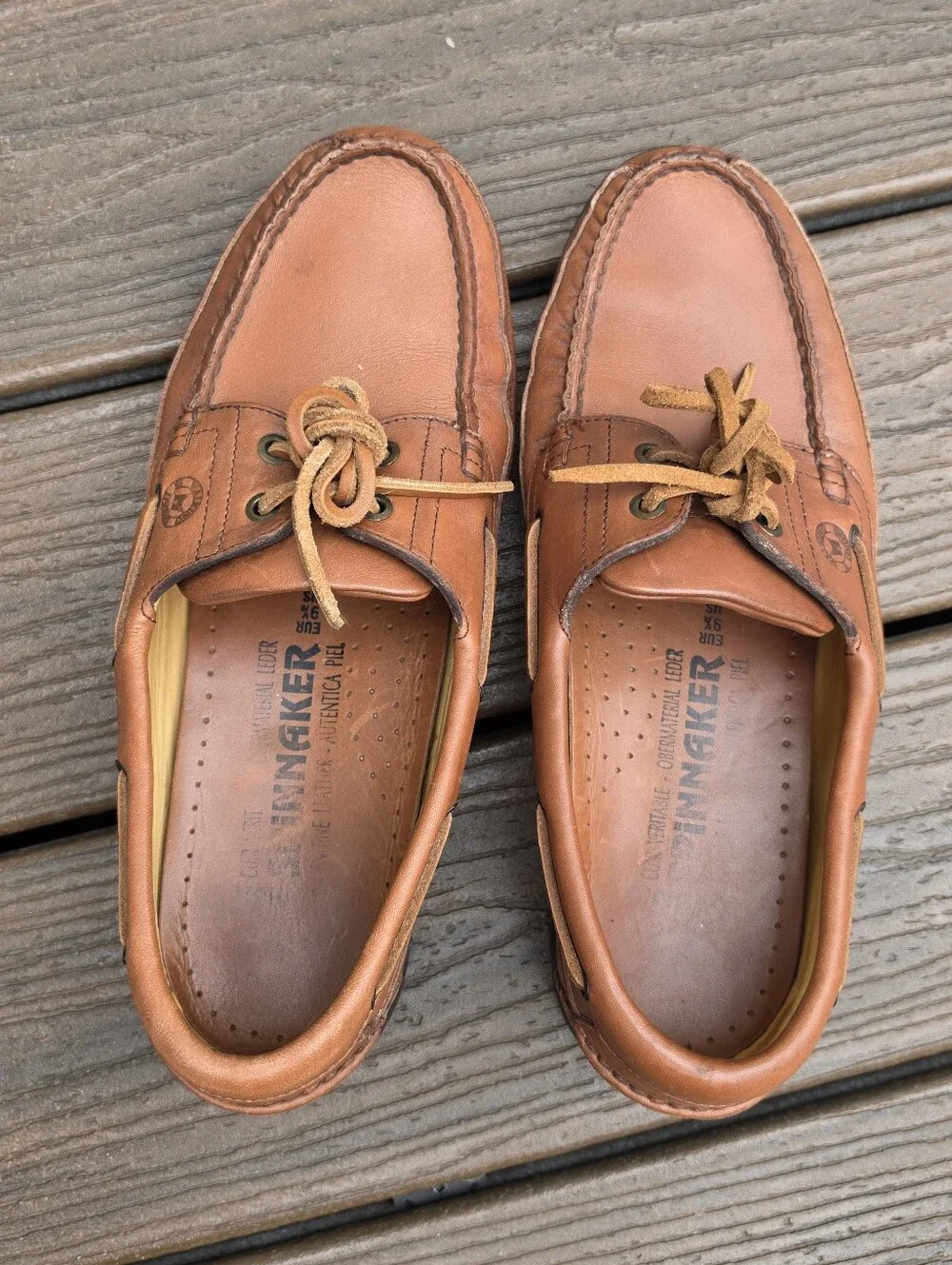 Mephisto Hurrikan Spinnaker Moc Toe Boat Shoes Hazelnut Leather Size 10